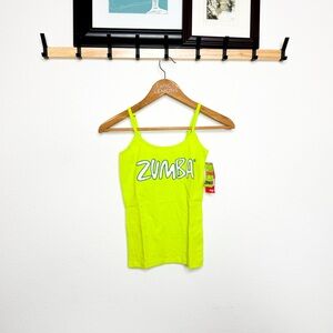 Zumba Fitness Neon Green Tank Top Size S New With Tags Activewear